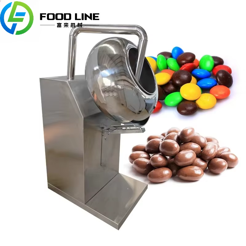 Petite machine de revêtement de noix de chocolat, poêle automatique de revêtement de chocolat