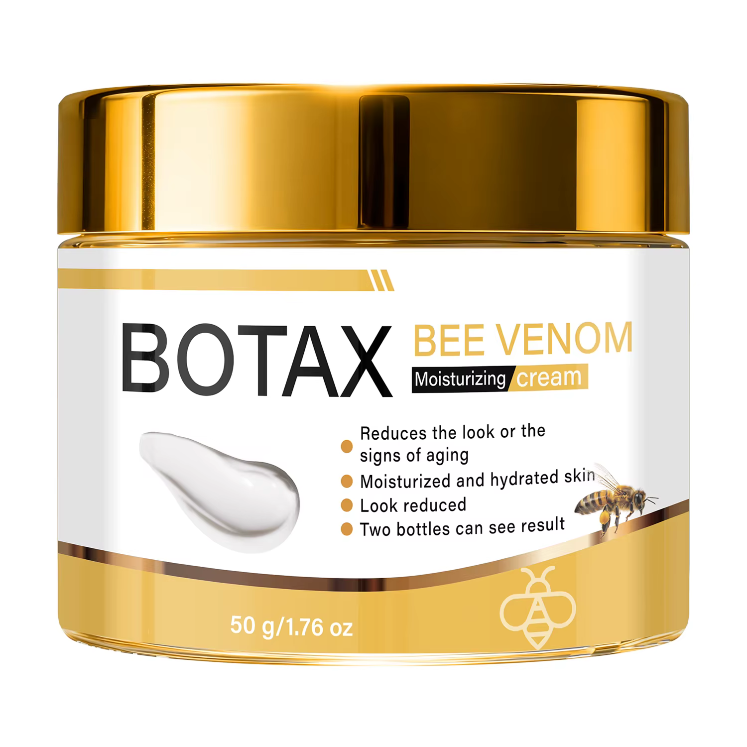 Crème hydratante au venin d'abeille BOTAX, raffermissante et anti-âge avec du rétinol, de l'acide hy