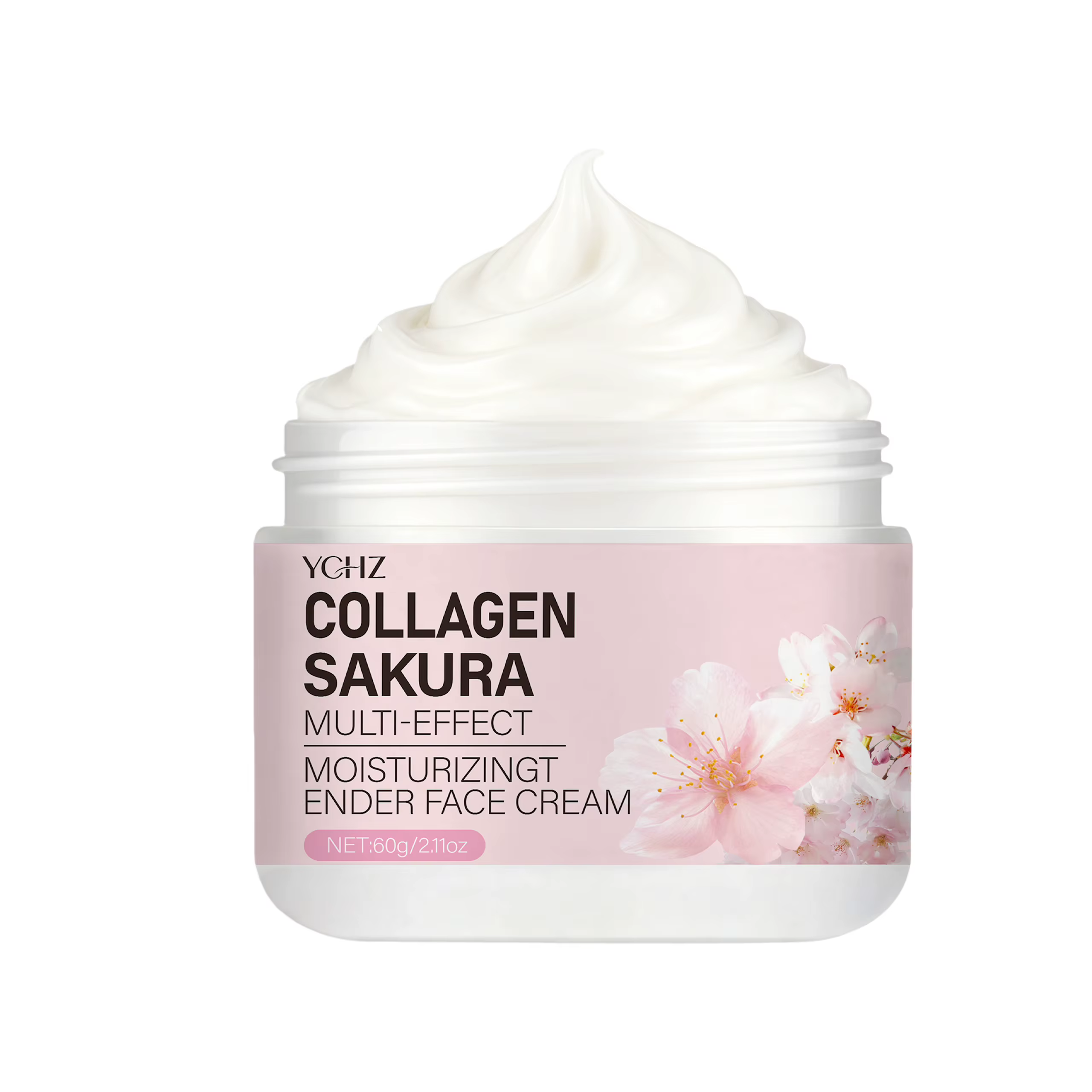 Crème Sakura : Hydratation intense pour peaux sèches, enrichie en collagène et niacinamide, aide à r