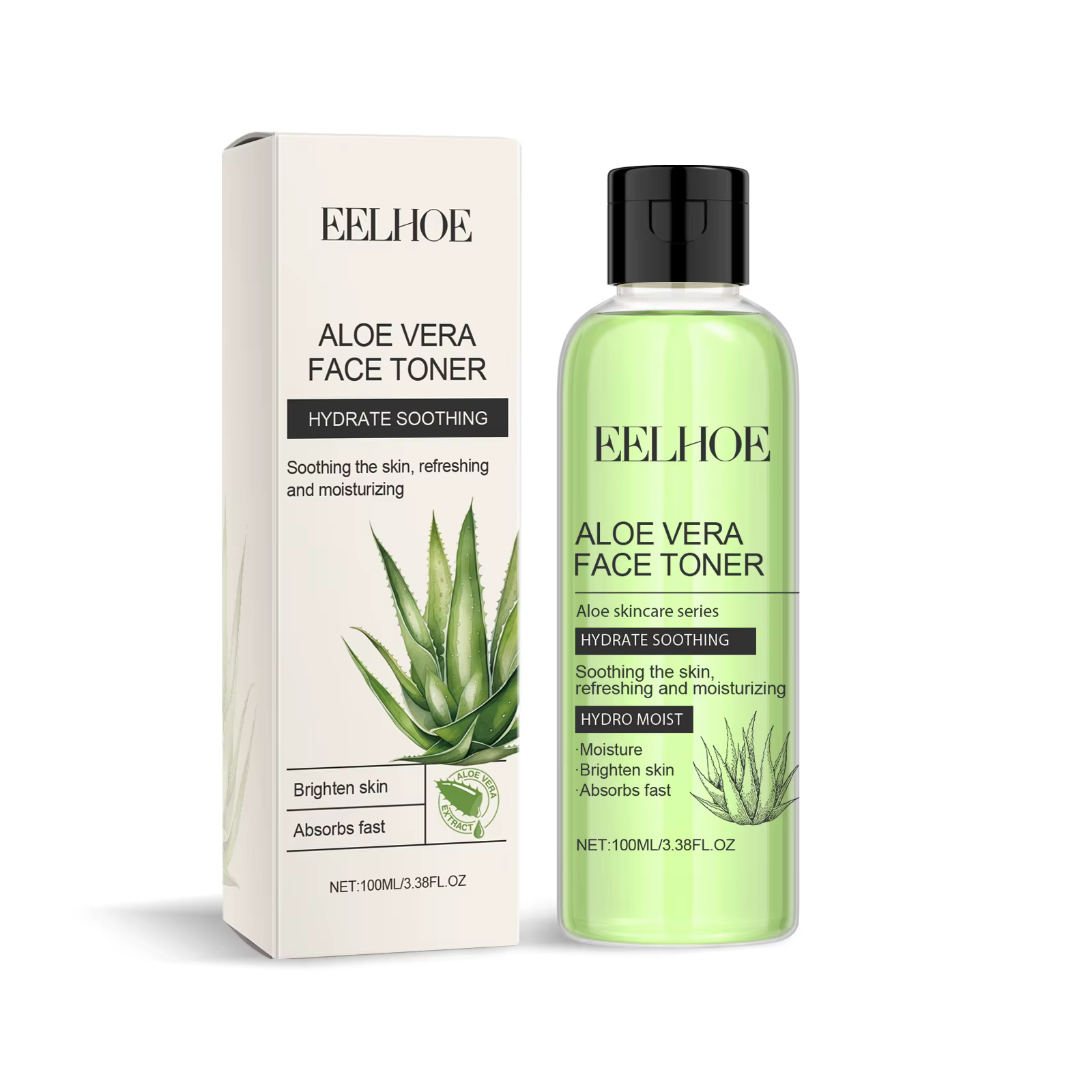100ml Aloe Vera Toner tonique hydratation contrôle de l'huile rafraîchissant rajeunissement lisse vi