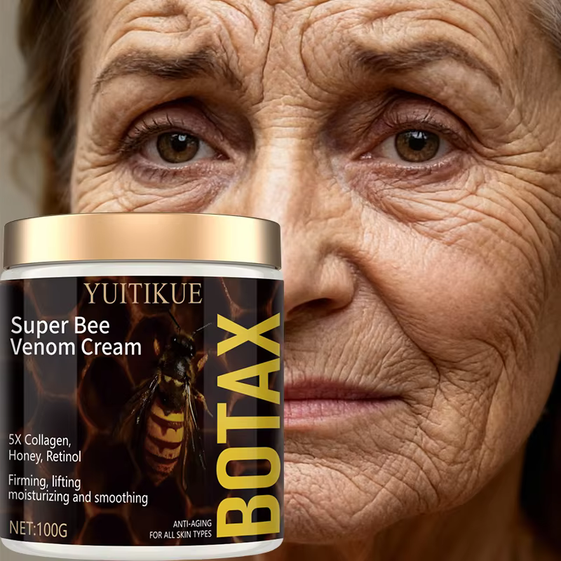 Super crème au venin d'abeille, peut lisser, ferme, soulever et hydrate la peau, anti-âge, adaptée à