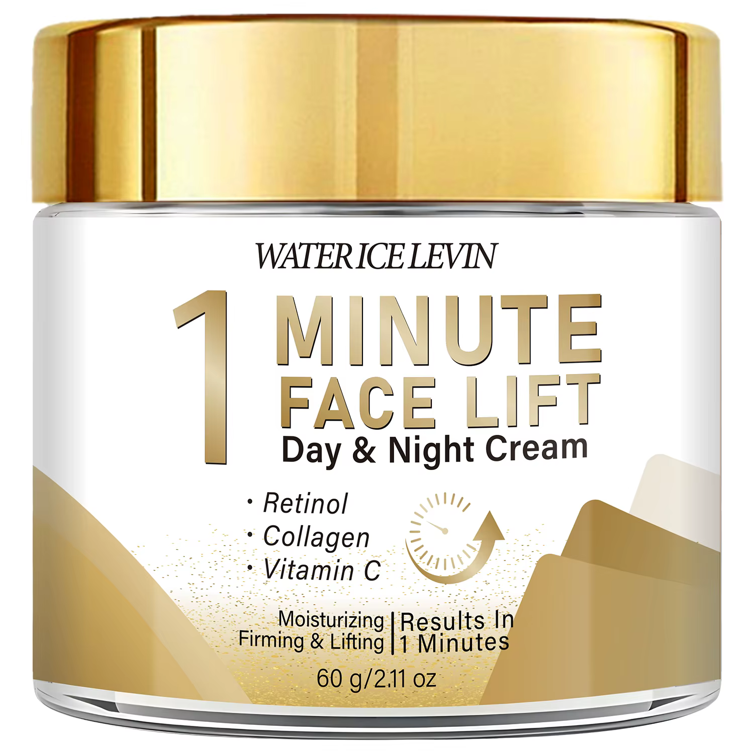Crème liftante pour le visage en 1 minute. Rétinol, collagène, vitamine C. Crème hydratante raffermi