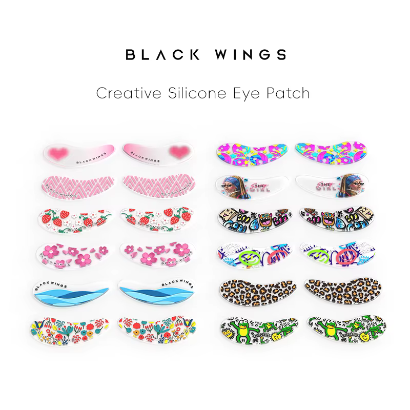 Blackwings 6 paires de patchs pour les yeux en silicone conviennent aux cernes et au masque pour les