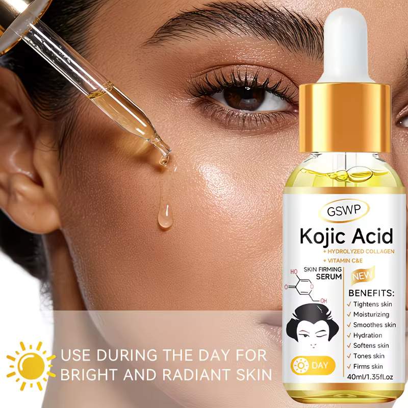 Sérum Liftant pour la Peau à l'Acide Kojique GSWP, Formule Duo avec Collagène et Acide Ascorbique pour une Hydratation Profonde, un Effet Liftant et Raffermissant. 80ml