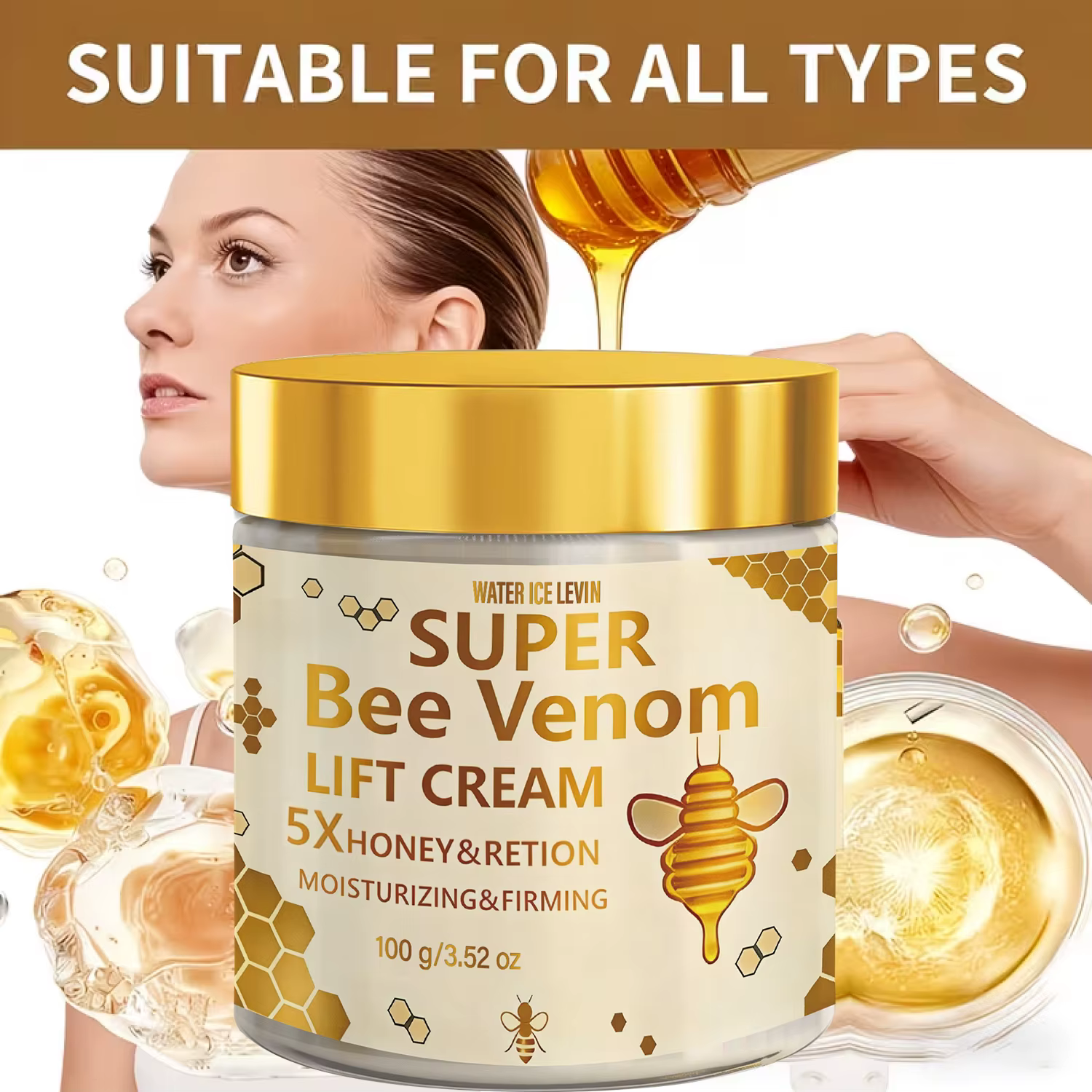 Crème raffermissante pour le visage au venin d'abeille