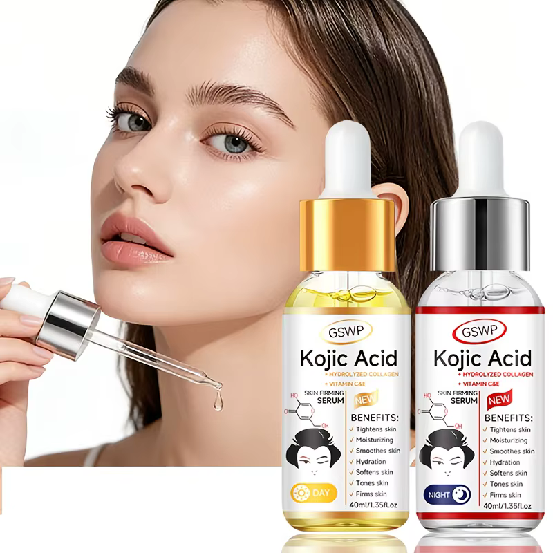 Sérum Liftant pour la Peau à l'Acide Kojique GSWP, Formule Duo avec Collagène et Acide Ascorbique pour une Hydratation Profonde, un Effet Liftant et Raffermissant. 80ml