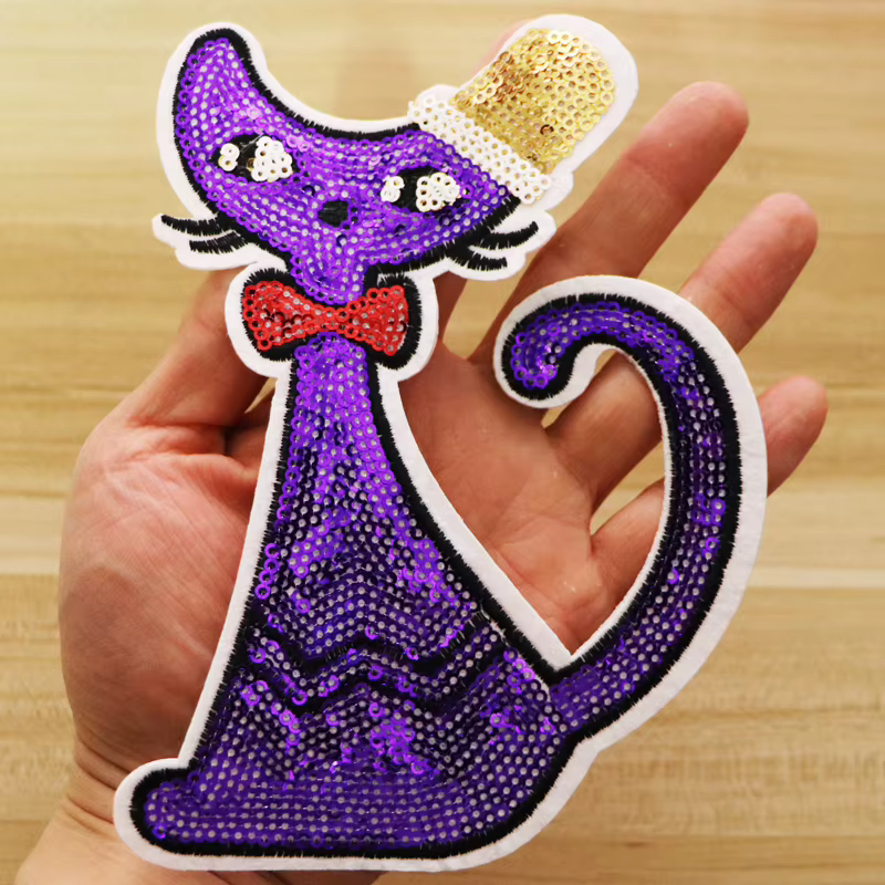 Écussons à paillettes de dessin animé pour vêtements, autocollants de bricolage, applique sur les vêtements, patch animal Nairobi Orn, gril
