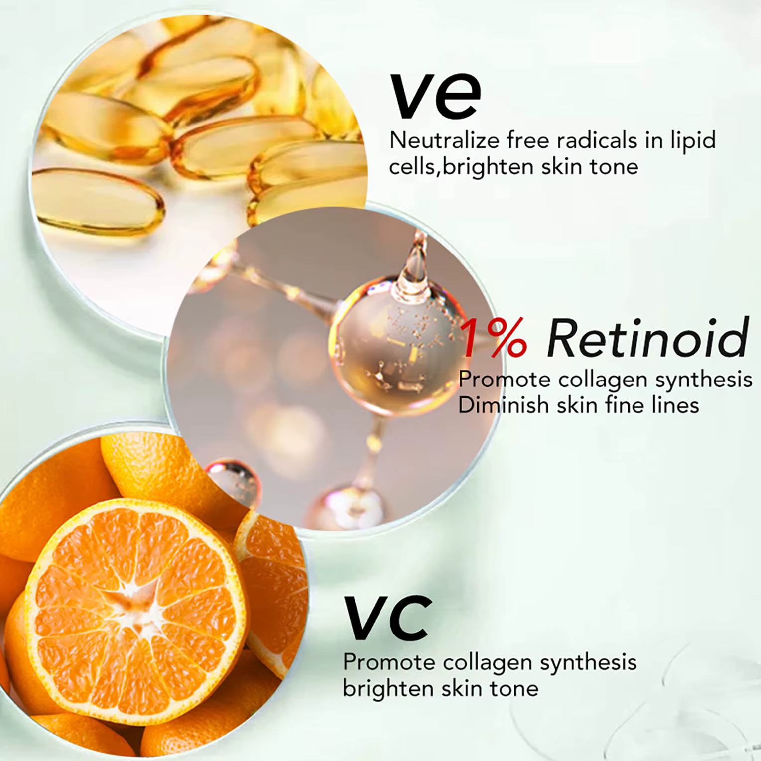 AILKE Sérum visage anti-rides humide rinoïde avancé, sérum rétinol pour éclaircir, raffermissant, hydratant, correcteur des taches foncées