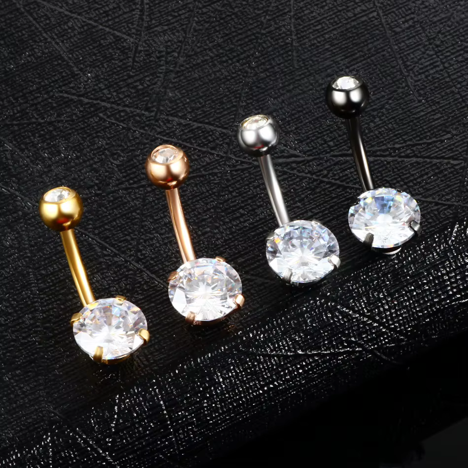 1PC acier chirurgical nombril boucle d'oreille ventre Piercing Sexy Piercing Ombligo gemme oreille Piercing nombril boucle d'oreille corps bijoux Pircings
