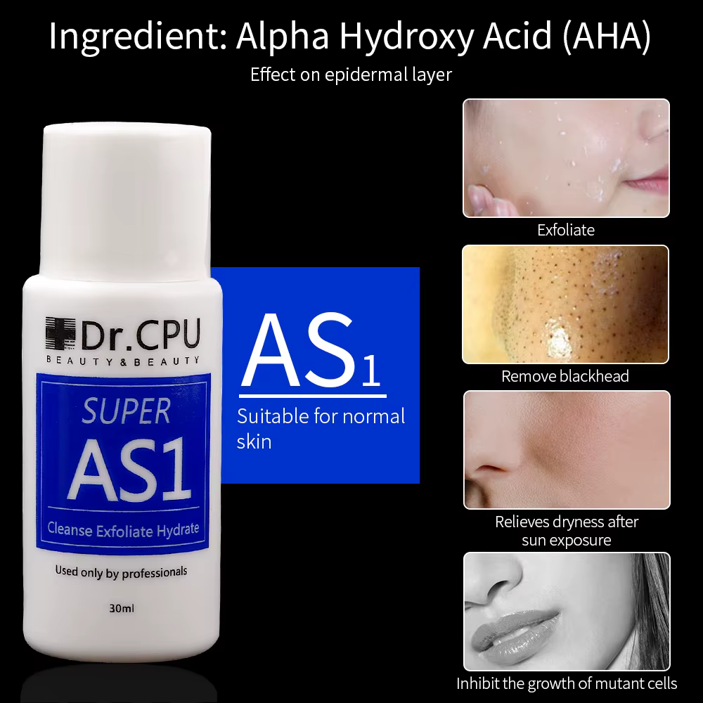 Solution de Peeling aquatique hautement concentrée 30ML AS1 SA2 AO3 pour Machine de beauté Hydra Dermabrasion