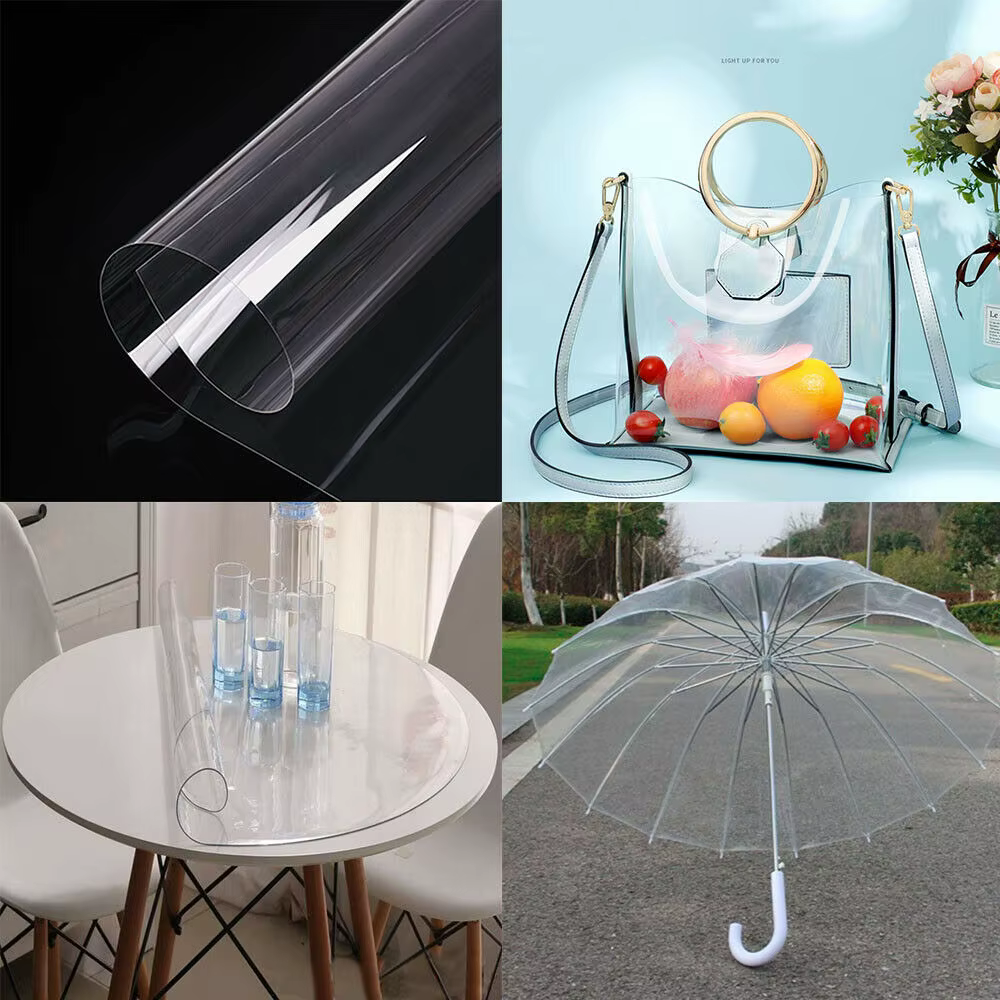 Tissu en PVC Transparent Ultra-Transparent, tissu en verre doux, feuille de cristal Flexible et imperméable, décor artisanal, sacs de protection, tapis de Table