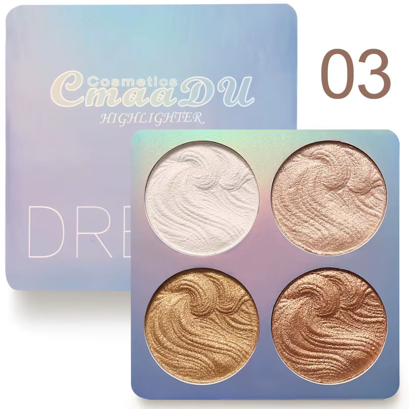 Palette de surligneur caméléon pour le visage, poudre de maquillage, illuminateur, scintillant, brillant, illuminateur