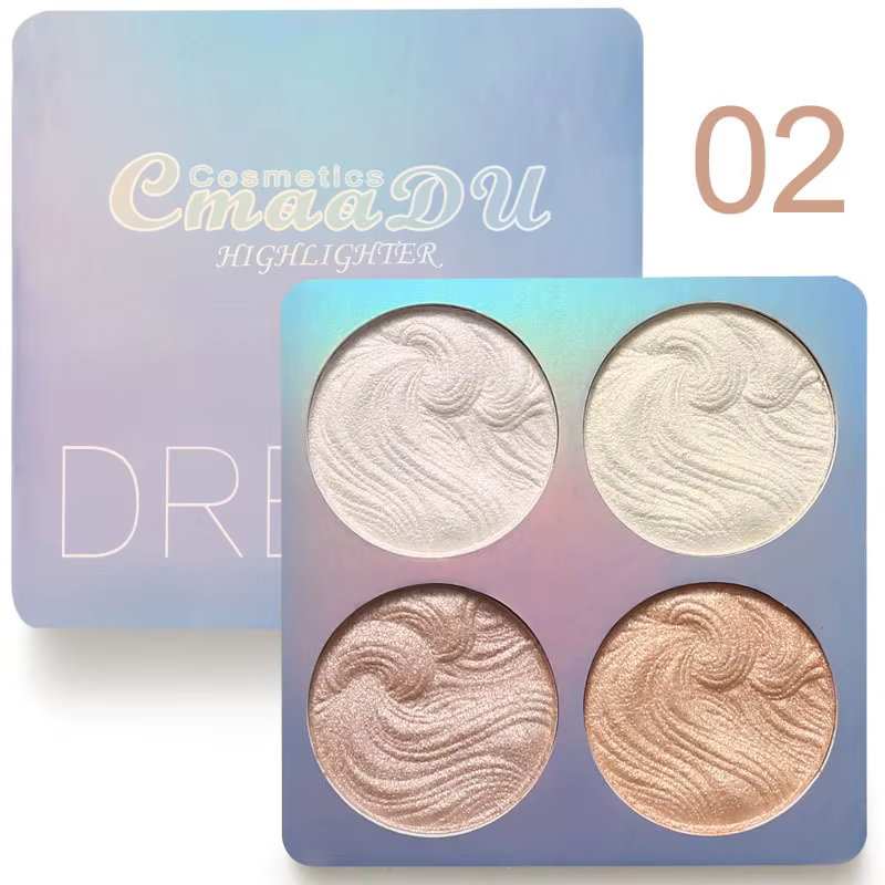 Palette de surligneur caméléon pour le visage, poudre de maquillage, illuminateur, scintillant, brillant, illuminateur