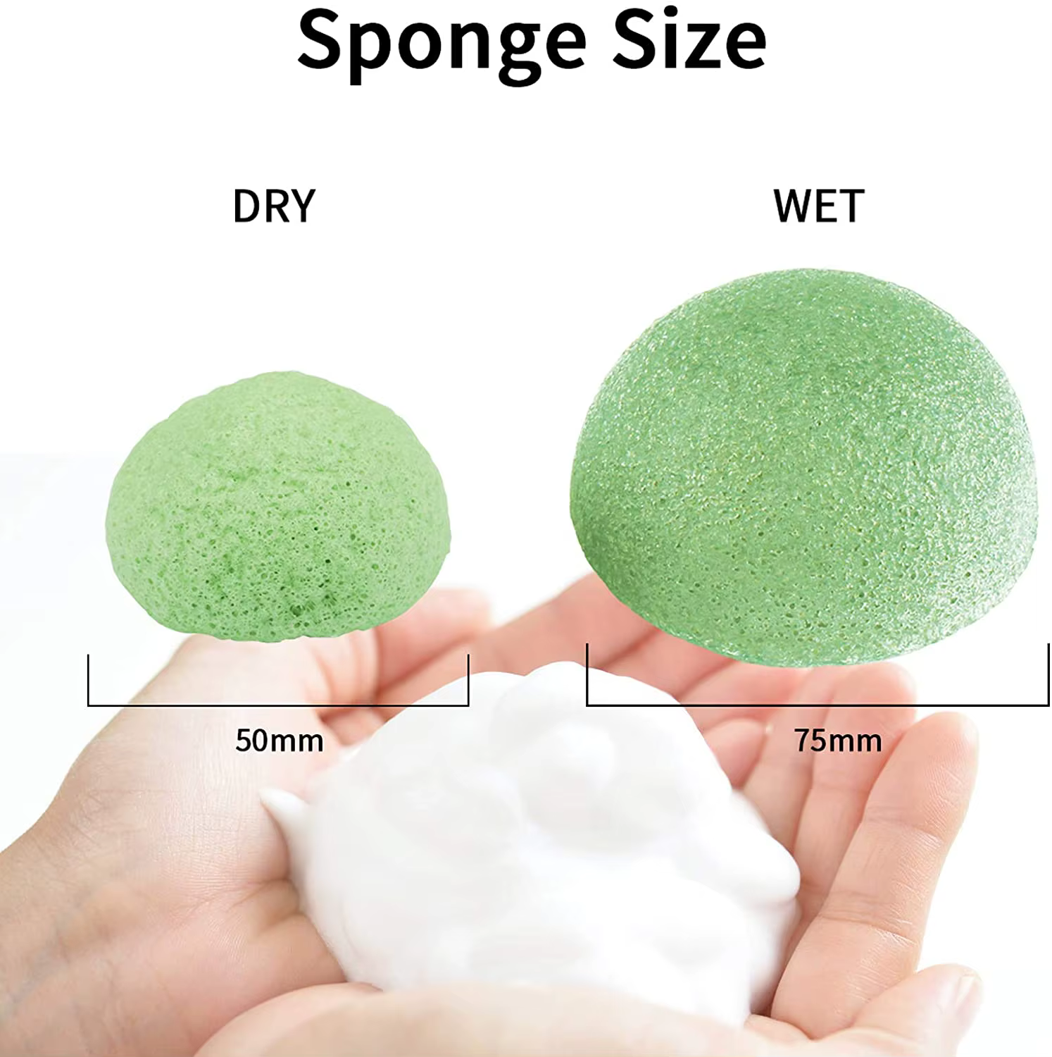 Éponge Konjac de nettoyage pour exfoliant le visage