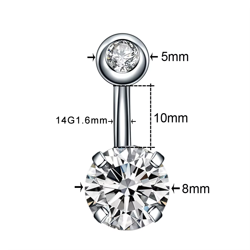 1PC acier chirurgical nombril boucle d'oreille ventre Piercing Sexy Piercing Ombligo gemme oreille Piercing nombril boucle d'oreille corps bijoux Pircings