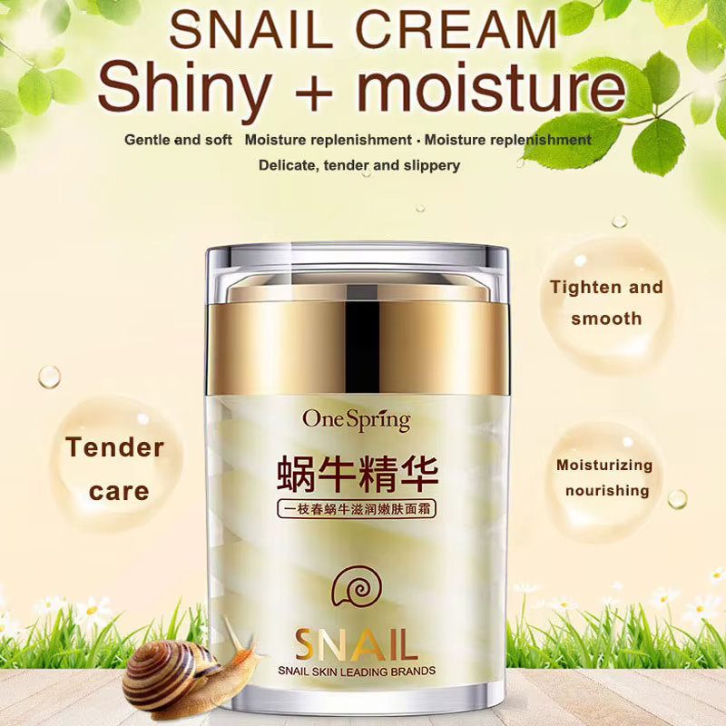 Crème pour le visage d'escargot + sérum de rouleau de Massage des yeux au rétinol 2 pièces sac