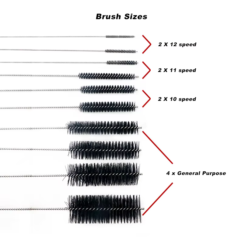 Brosses de nettoyage de chaîne de vélo, outils multifonctionnels pour l'entretien de la chaîne, élimination de la saleté, aiguilles de nettoyage, brosses pour VTT et vélo de route