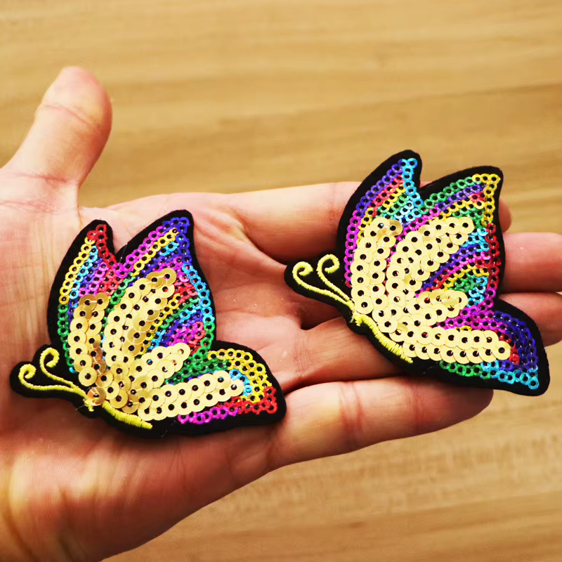 Écussons à paillettes de dessin animé pour vêtements, autocollants de bricolage, applique sur les vêtements, patch animal Nairobi Orn, gril
