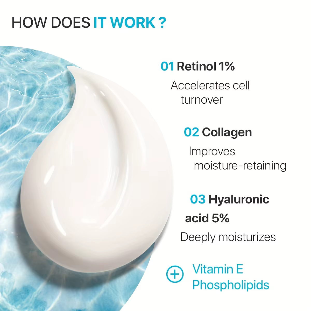 Crème hydratante pour le visage Gorgique au rétinol