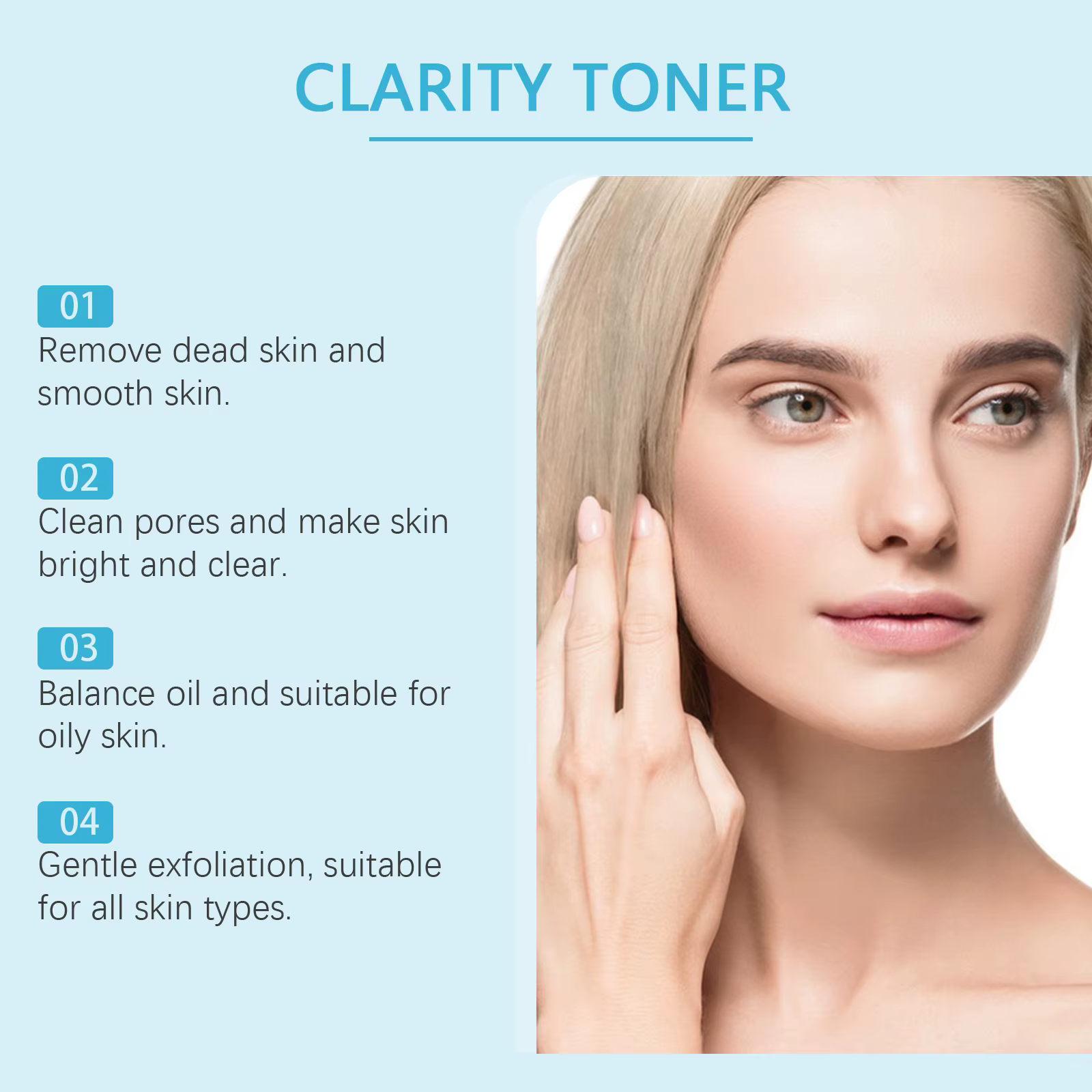 AHA BHA Toner exfoliant doux pour la peau grasse raffinage des pores apaisant hydratant Essence du visage contrôle