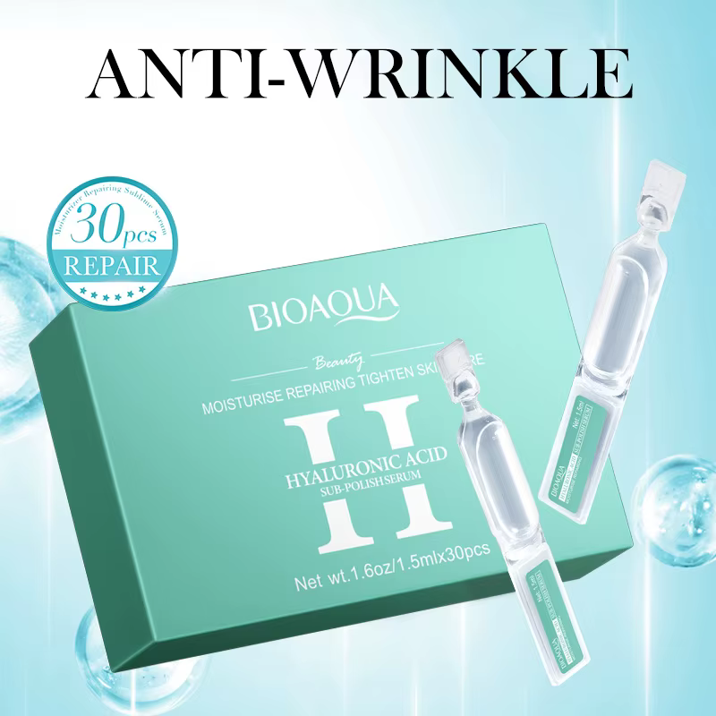 30 pièces/boîte BIOAQUA rétinol vitamine C acide hyaluronique sérum pour visage hydratant raffermissant