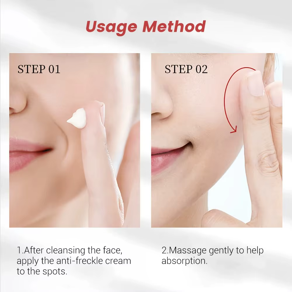 Crème efficace pour les taches de rousseur