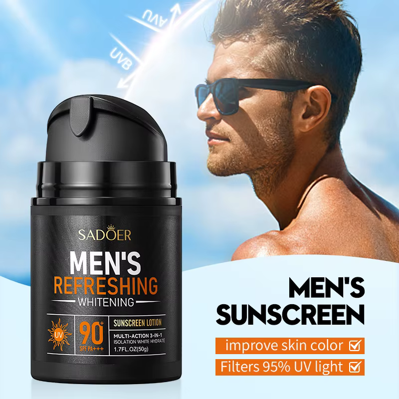 SAODER crème solaire pour hommes pour visage cou corps bloqueur