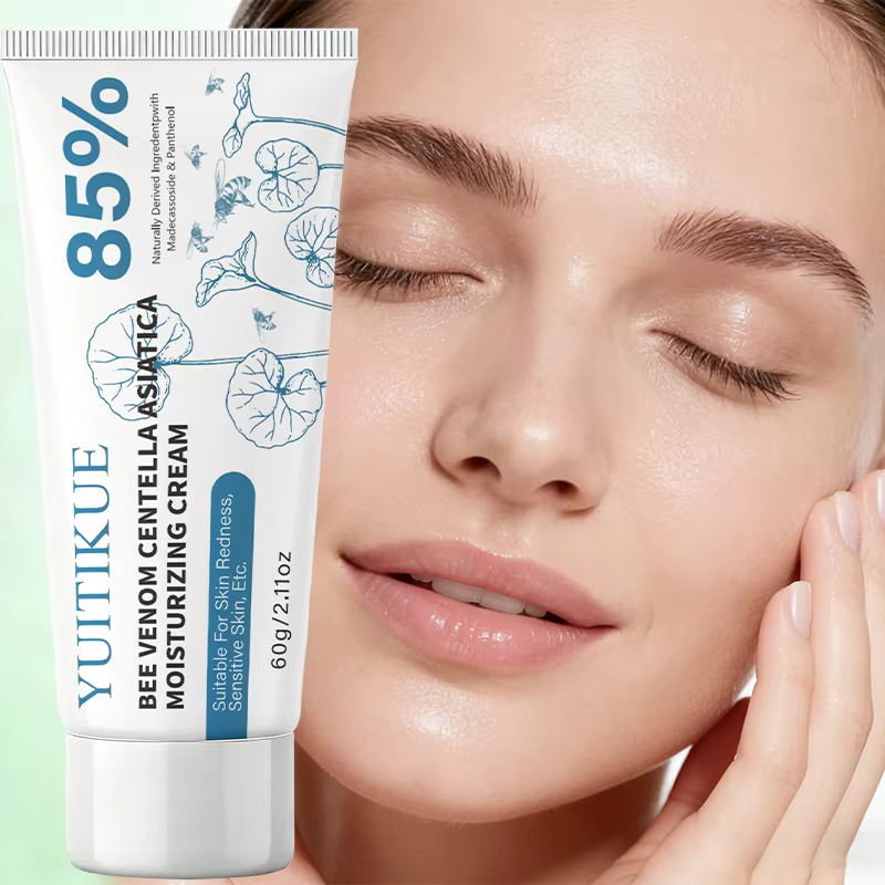 Crème YUITIKUE 85% Centella Asiatica + venin d'abeille | Hydratant Intensif pour Peaux Sensibles et sujetes aux