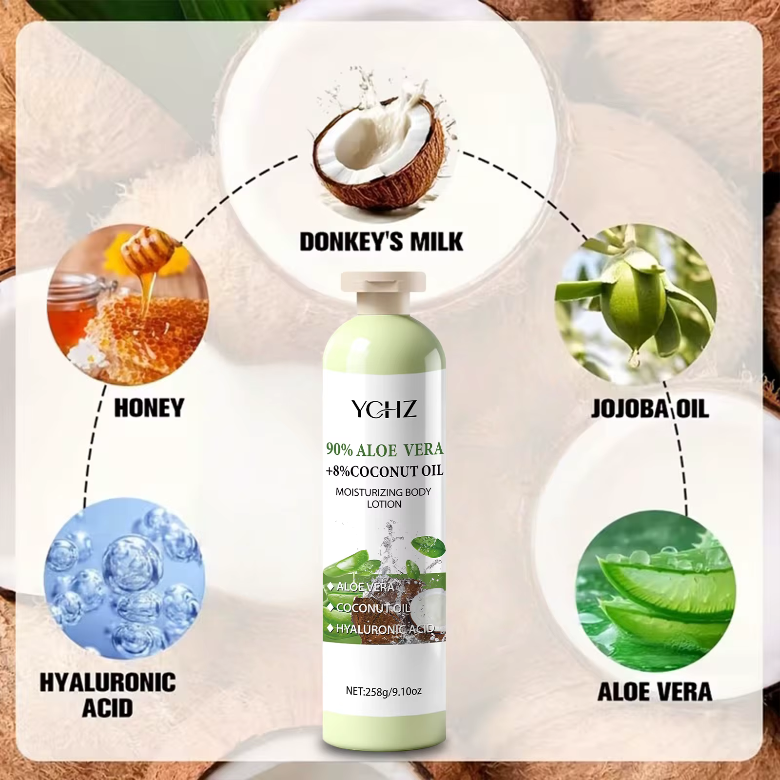 Lotion hydratante pour le corps à l'aloe vera