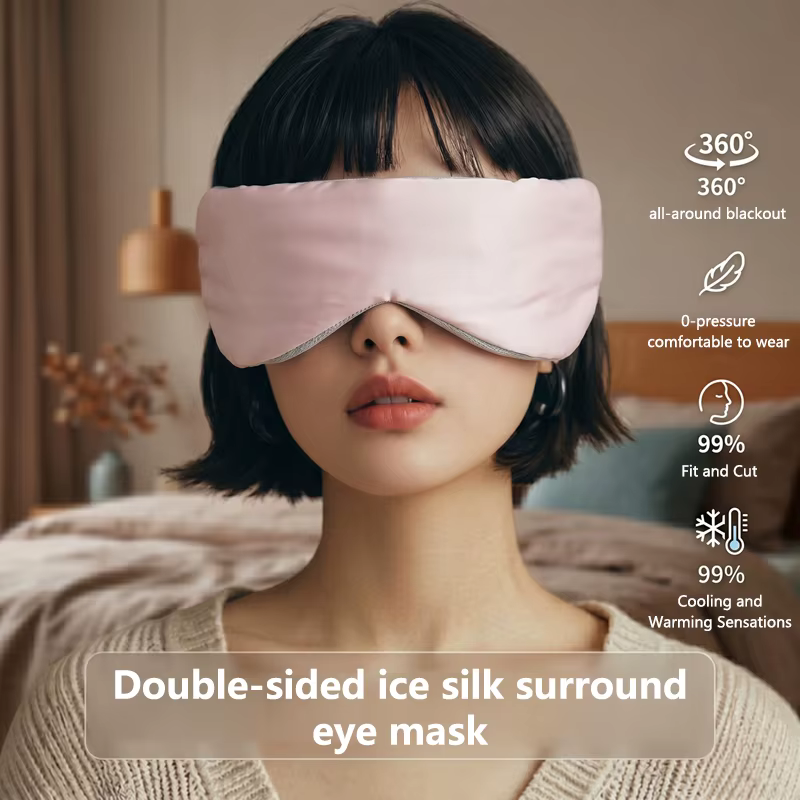 Masque oculaire ultra léger lesté par la gravité, double face, doux pour la peau, confortable, respirant pour dormir