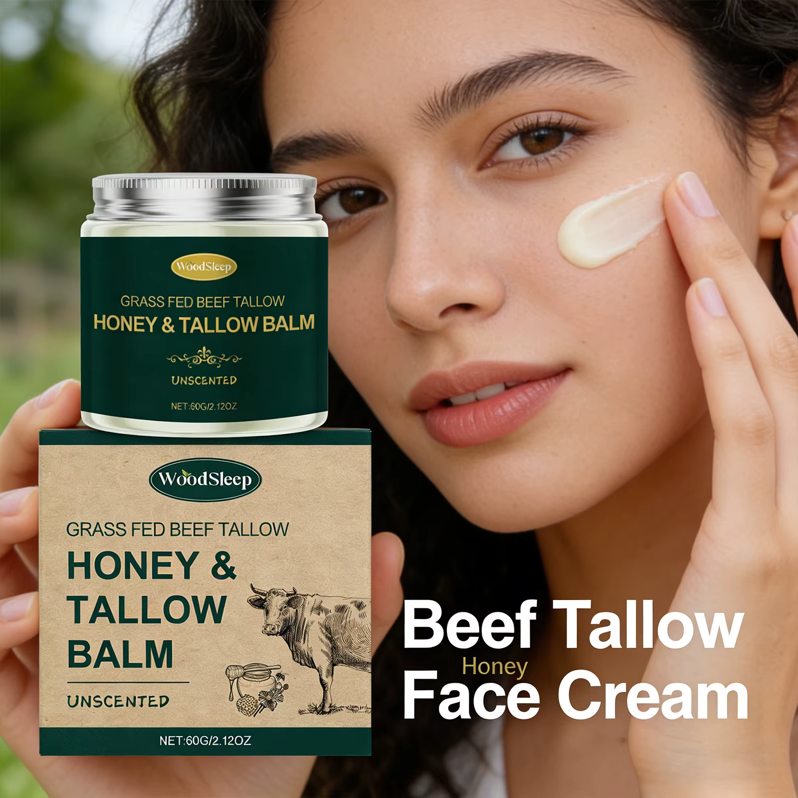 Crème pour le visage au suif de bœuf et au miel