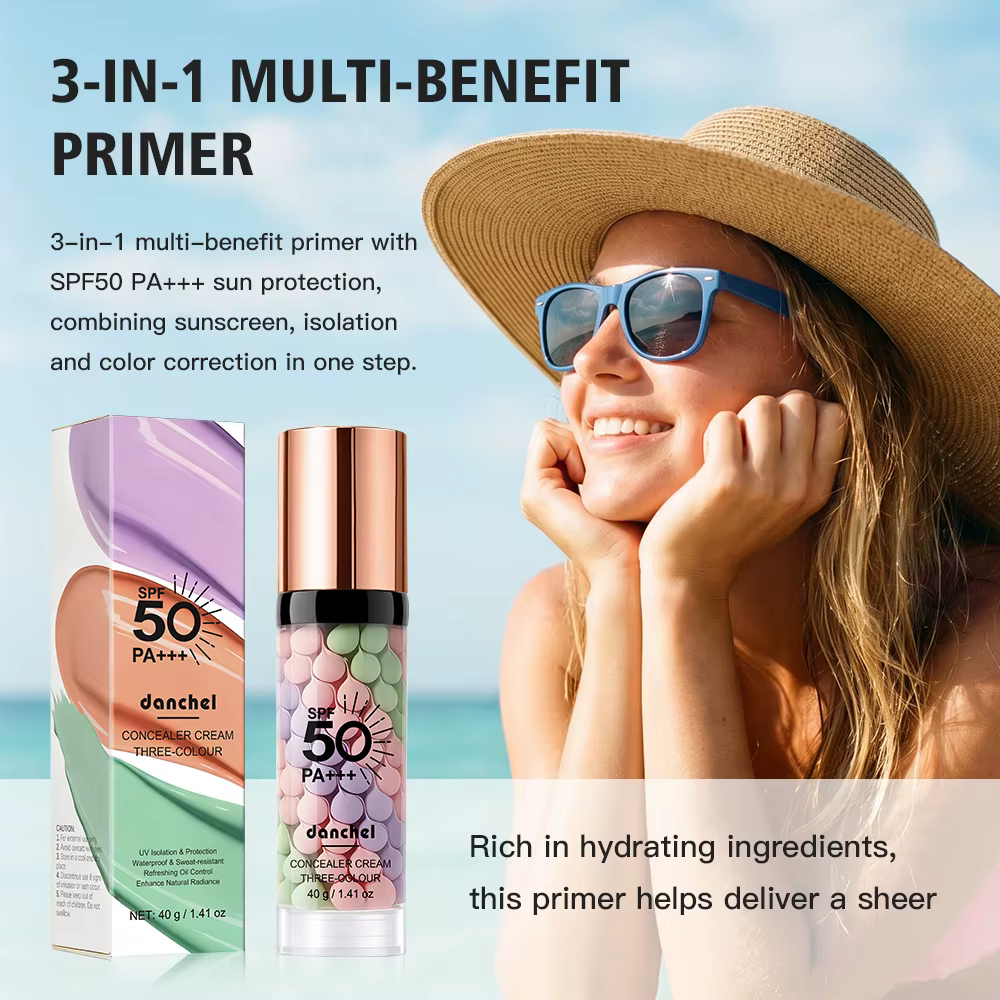 Crème Correctrice Solaire 3 Couleurs Hydratante SPF50+ Protection