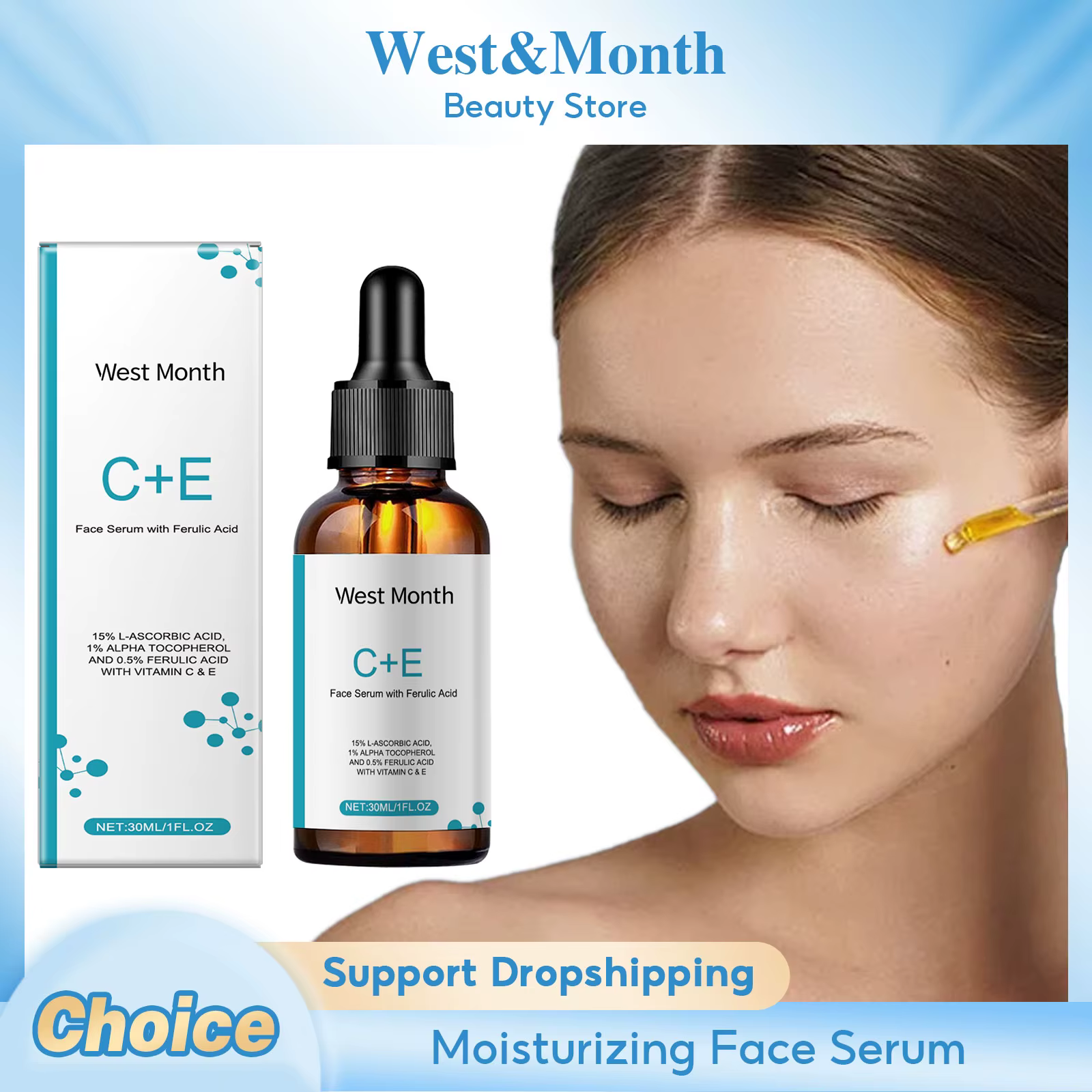 Sérum hydratant à la vitamine C E