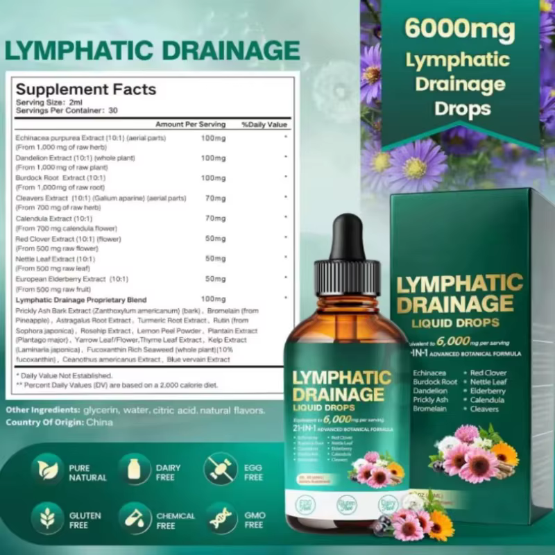 Gouttes nettoyantes lymphatiques de qualité supérieure