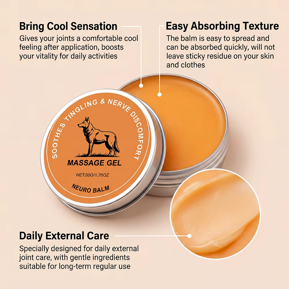 Baume Rafraîchissant Apaisant pour les Articulations – Crème de Massage Confort Rafraîchissant pour Genoux, Épaules, Poignets – Soin Quotidien – Pommade à Usage Externe