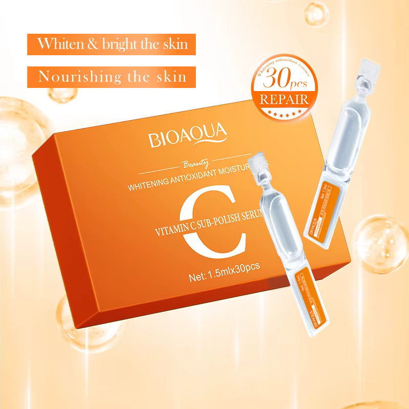 30 pièces/boîte BIOAQUA vitamine C blanchissant visage sérum ensembles