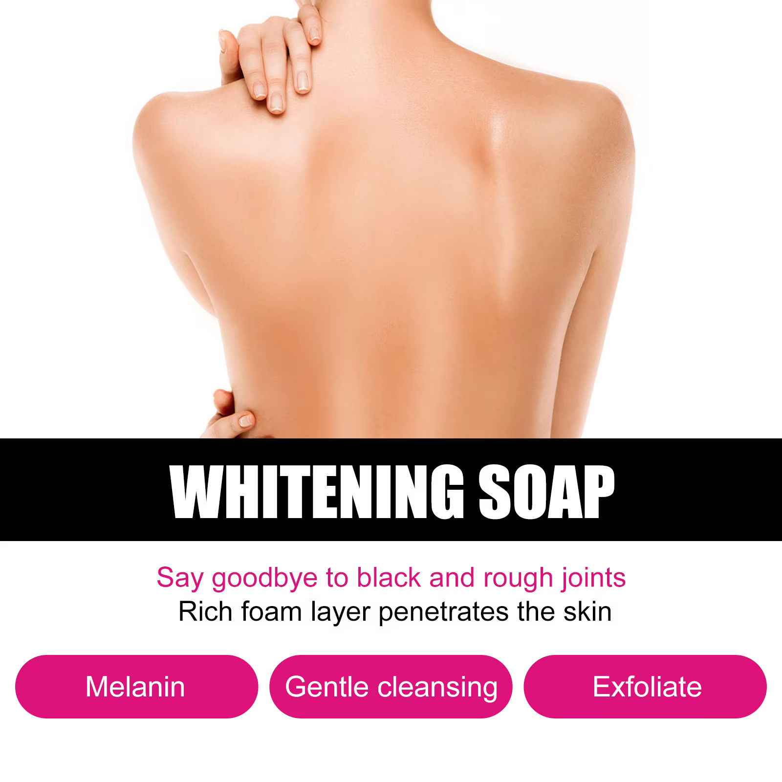 EELHOE savon blanchissant pour peau foncée blanchiment des articulations coude nettoyage en profondeur intime supprimer la matité mélanine dissolvant de taches foncées 100g