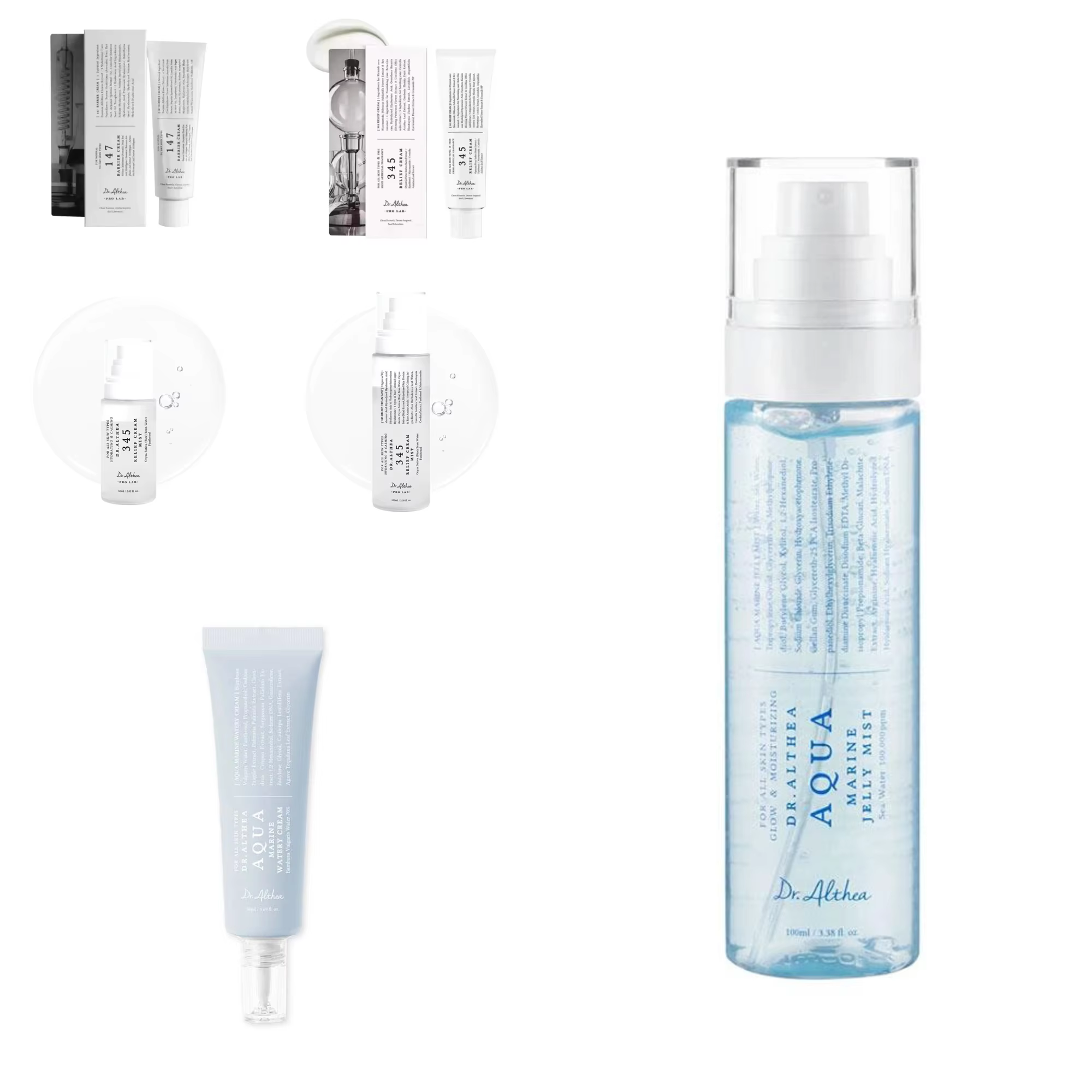 Crème hydratante apaisante quotidienne Dr.Althea 345 / Brume pour la réparation de la peau