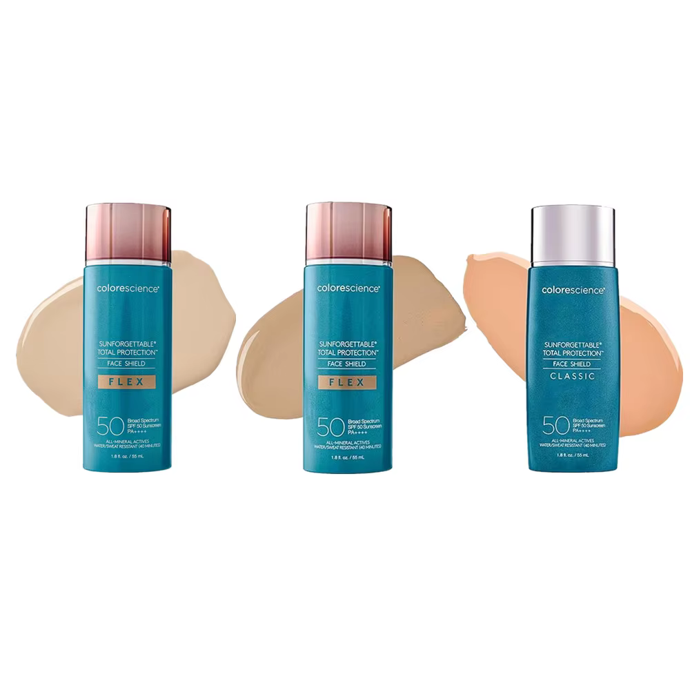 Colorescience Sunforgettable Total Protection Face Shield SPF50+ PA+++ Éclat Naturel Non Gras Léger Pour Tous Types de Peau