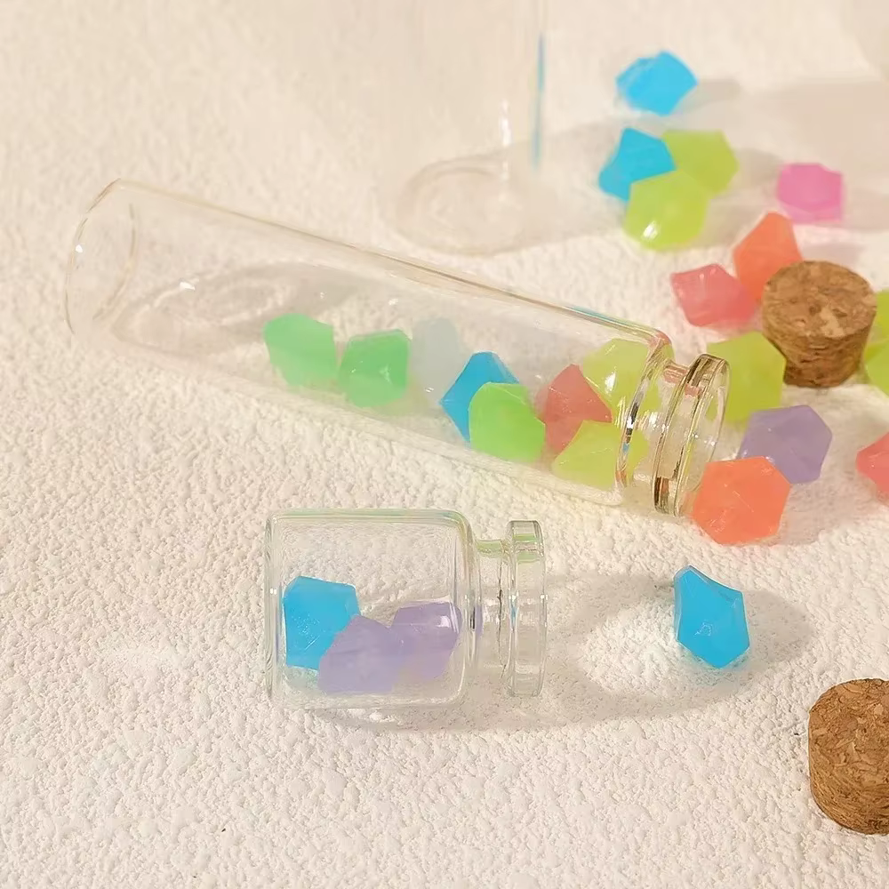 Bouteilles en verre avec bouchon en liège, 20/10 pièces, bricolage, cadeau d'anniversaire, Message vide Transparent, bouteille de souhait, décor de fête de mariage et de noël