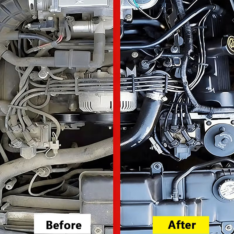 Nettoyant puissant pour compartiment moteur de voiture, produit de décontamination pour l'entretien automobile