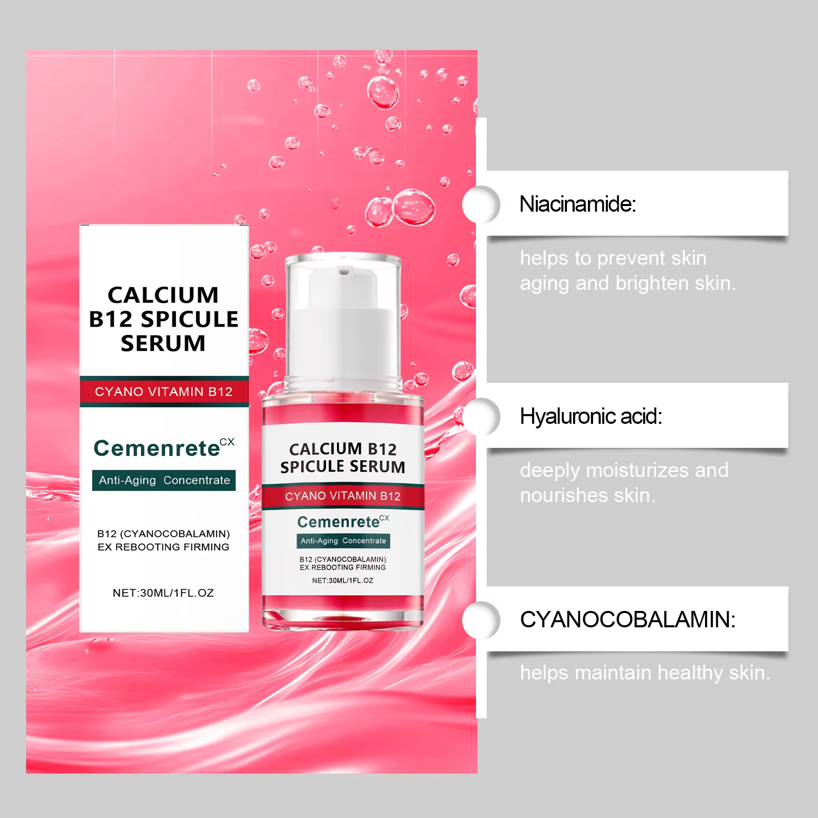 Ensemble de soins de la peau au Calcium