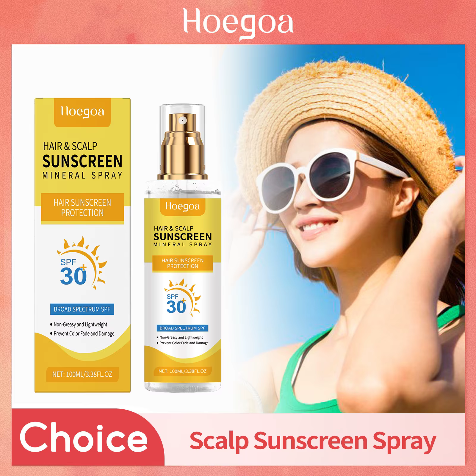 Spray de Protection solaire pour cuir chevelu