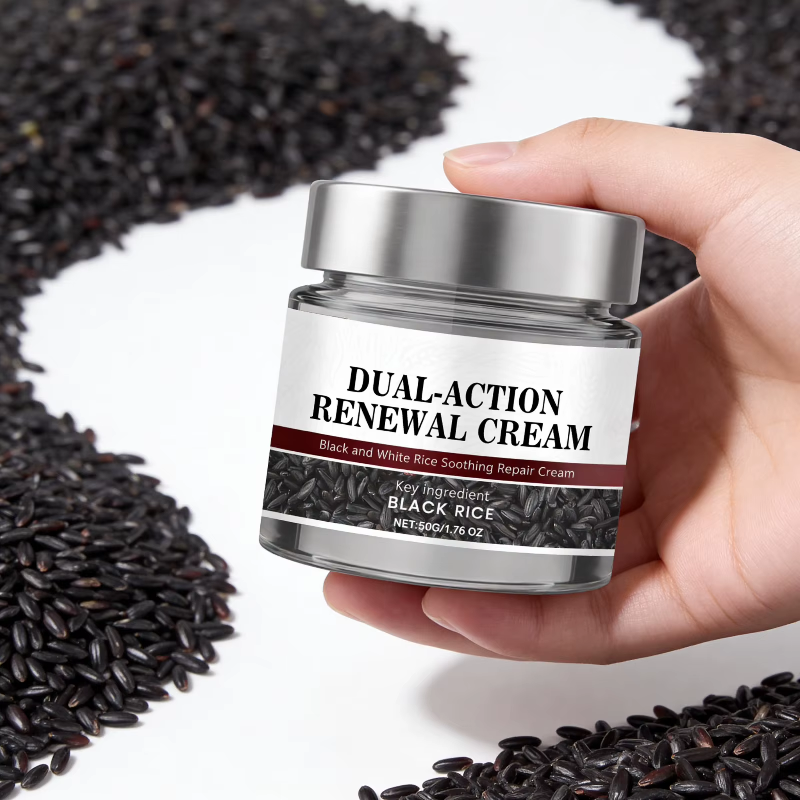 Crème corporelle exfoliante au riz noir coréen