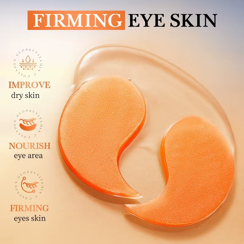 80 pièces masque pour les yeux hydratant au collagène de vitamine C