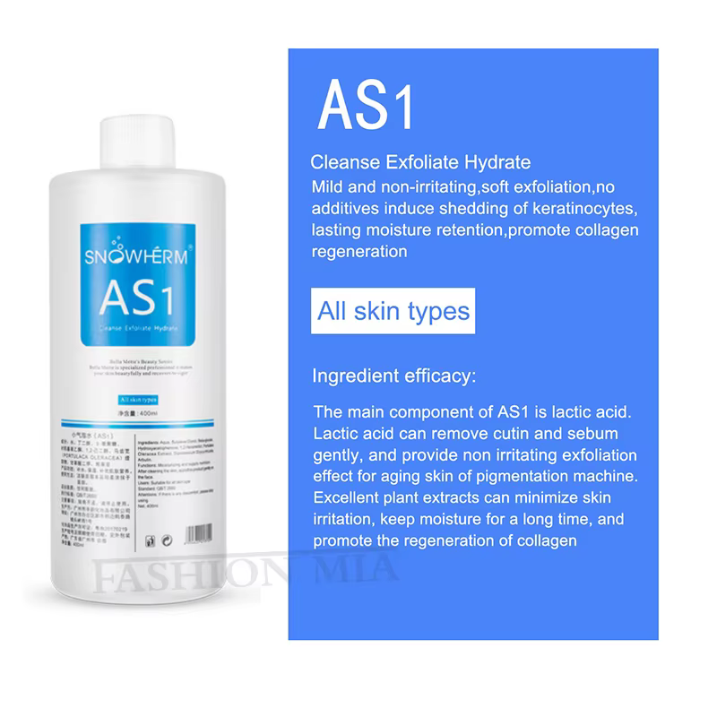 Sérum hydrofacial liquide pour le visage AS1 SA2 AO3
