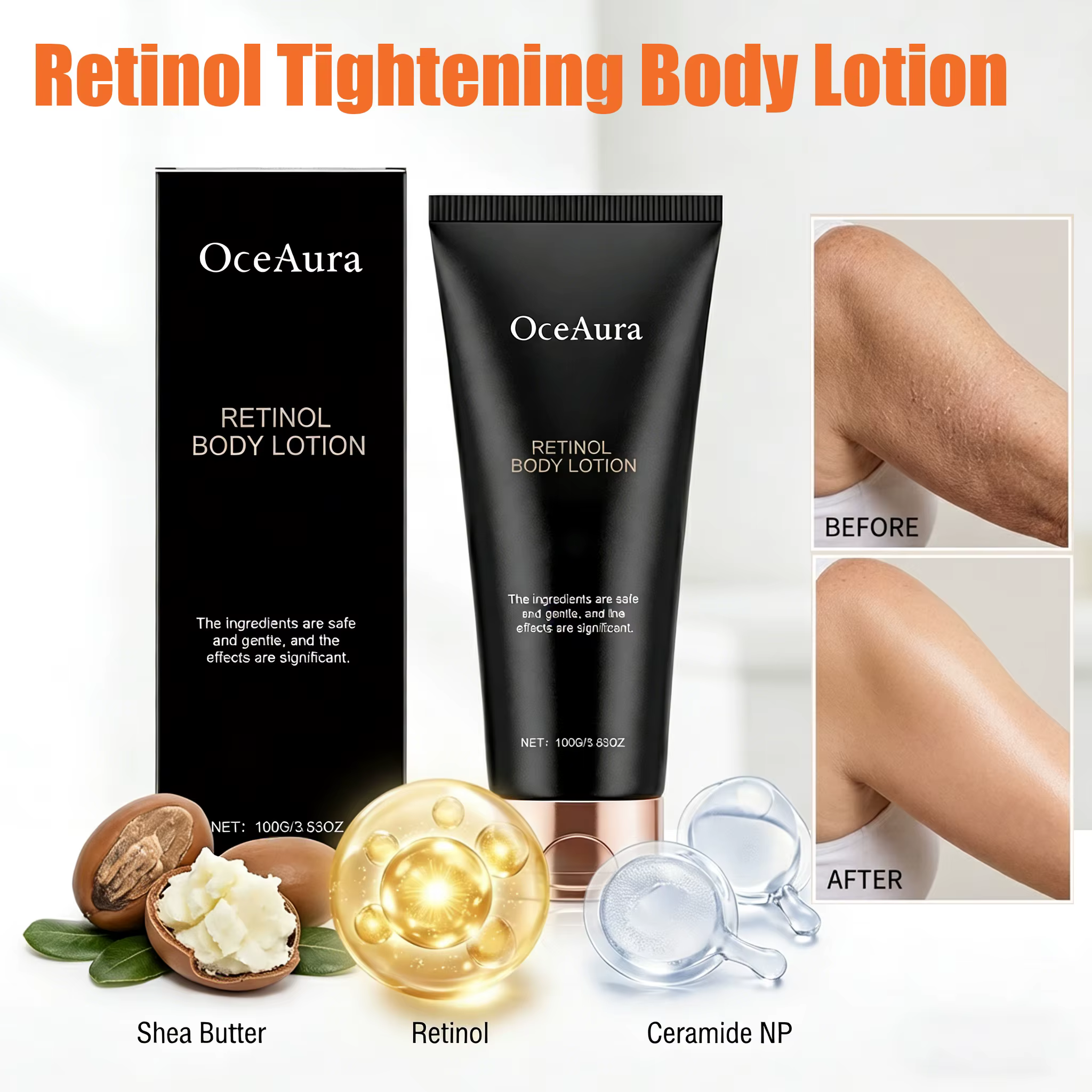 Lotion corporelle au rétinol anti-âge