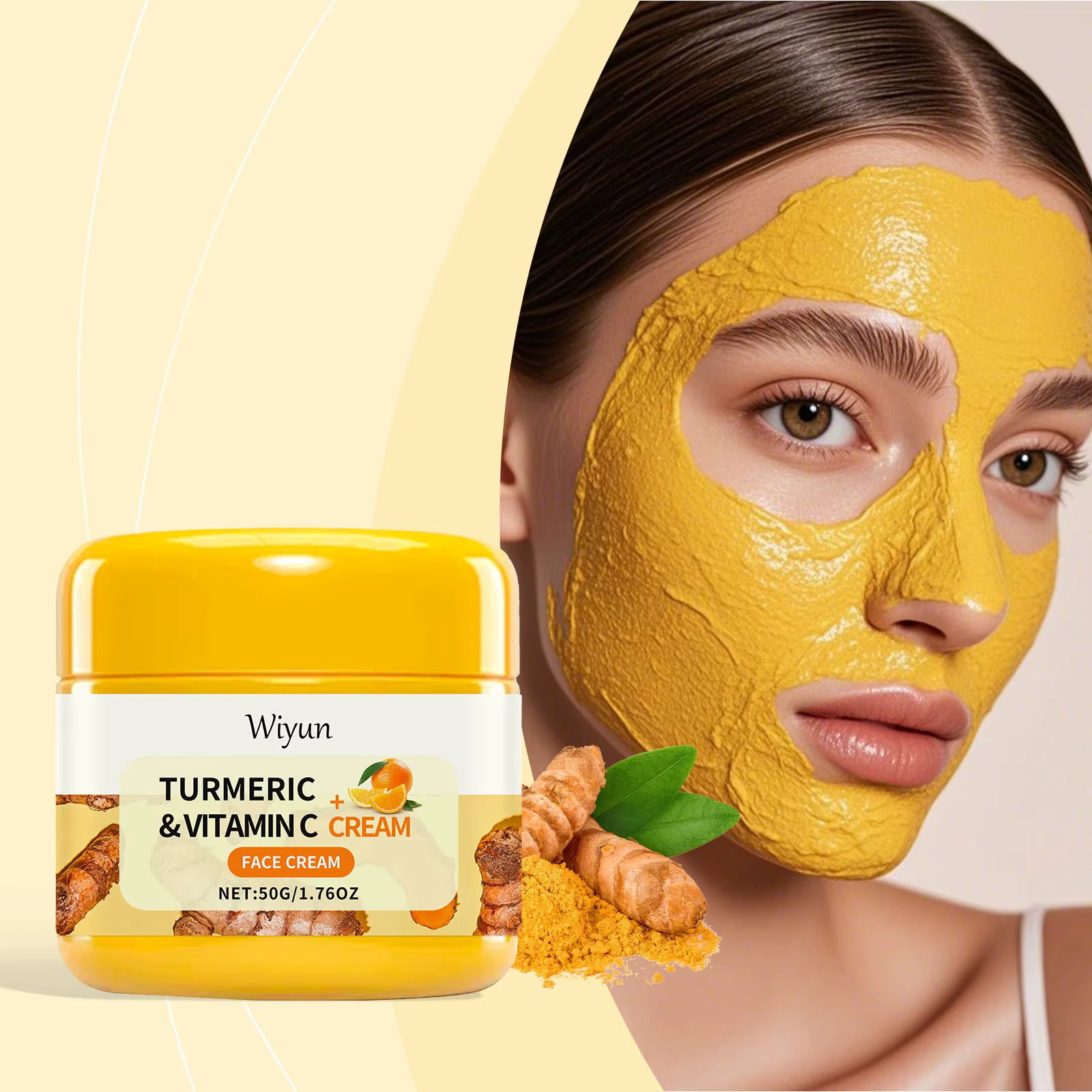 Crème éclaircissante au curcuma