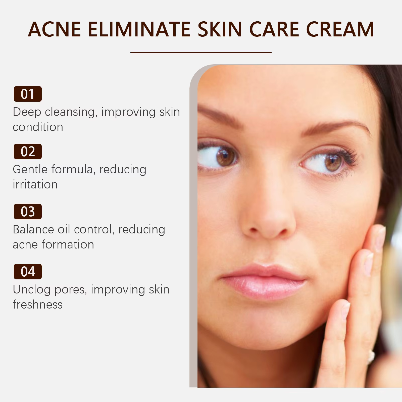 Crème de traitement de l'acné pour le visage