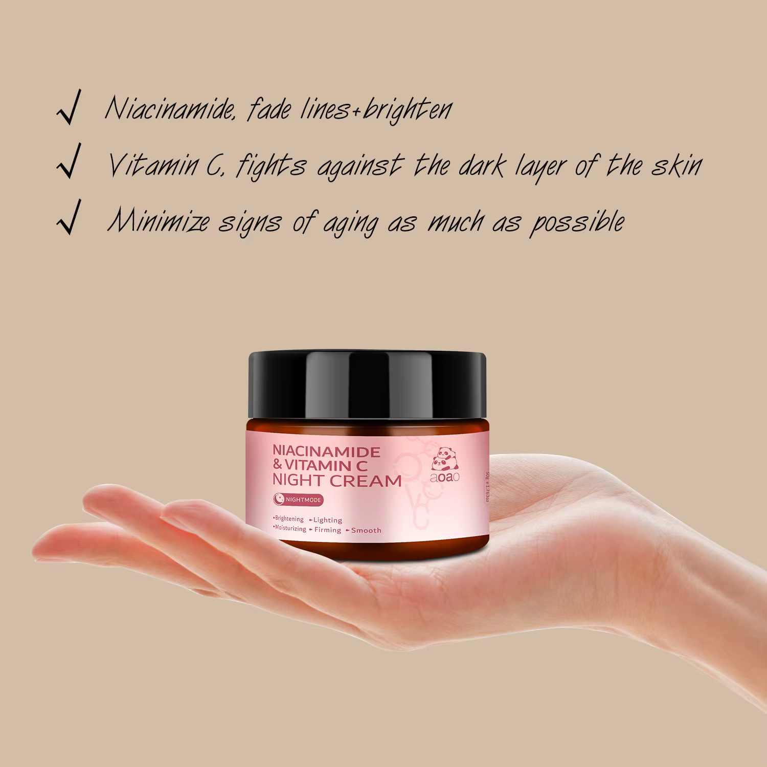 Crème de nuit hydratante enrichie en Niacinamide